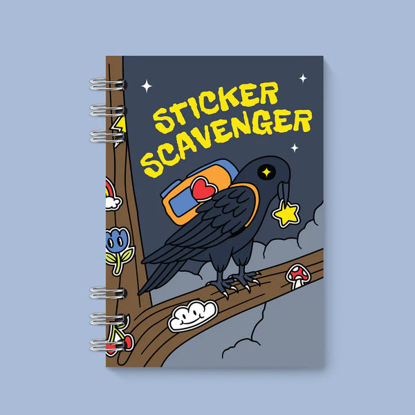 Gobi Prints Mini Reusable Sticker Book - Scavenger Crow