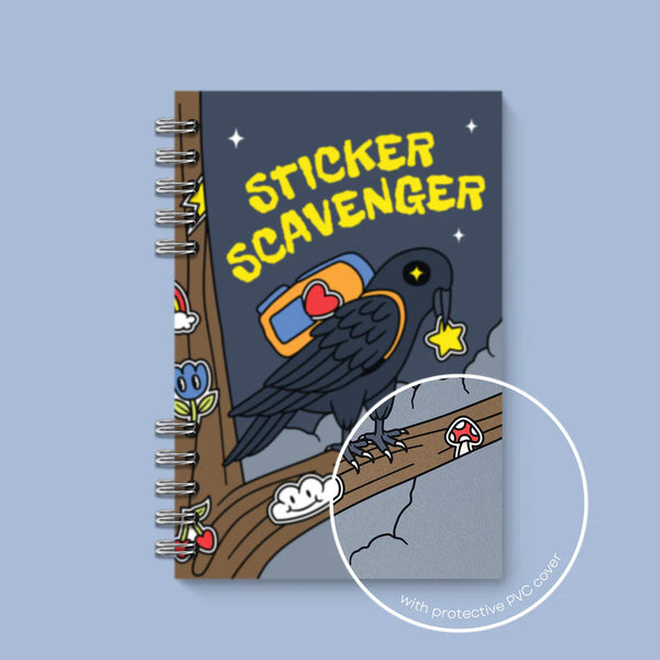 Gobi Prints Mini Reusable Sticker Book - Scavenger Crow