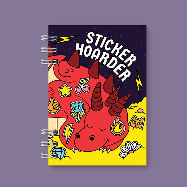 Gobi Prints Mini Reusable Sticker Book - Hoarder Dragon