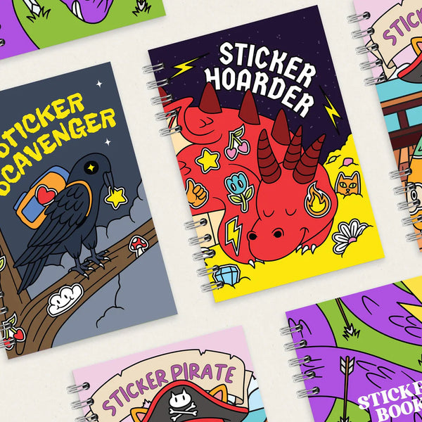Gobi Prints Mini Reusable Sticker Book - Scavenger Crow