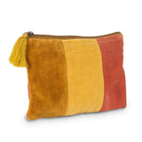 Abbott Striped Velvet Pouch with Tassel