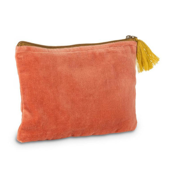 Abbott Striped Velvet Pouch with Tassel