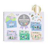 Djeco Lovely Paper Party Invitations 8pk Animal Fanfare