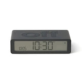 Lexon Flip Reversible LCD Alarm Clock - Classic, Dark Grey