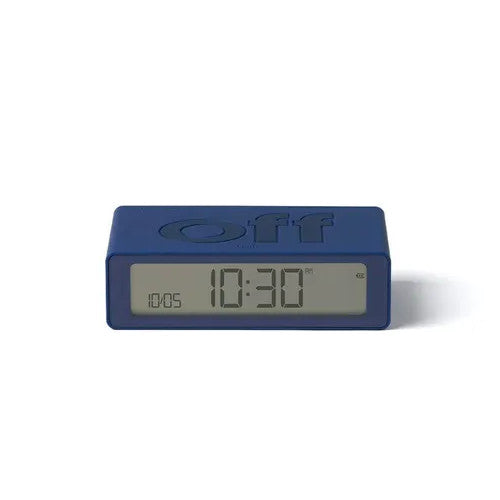 Lexon Flip Reversible LCD Alarm Clock - Mini, Dark Blue