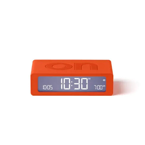 Lexon Flip Reversible LCD Alarm Clock - Mini, Orange