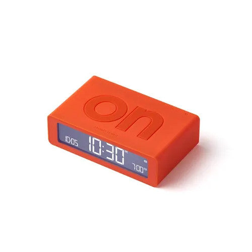 Lexon Flip Reversible LCD Alarm Clock - Mini, Orange