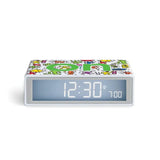 Lexon x Keith Haring Flip+ Reversible LCD Alarm Clock - Happy White