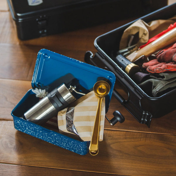 Toyo Steel Trunk Shape Toolbox T-190 Japanese Indigo