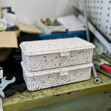 Toyo Steel Trunk Shape Toolbox T-190 Japanese White Indigo