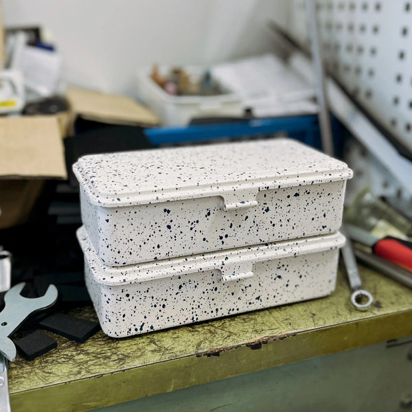 Toyo Steel Trunk Shape Toolbox T-190 Japanese White Indigo
