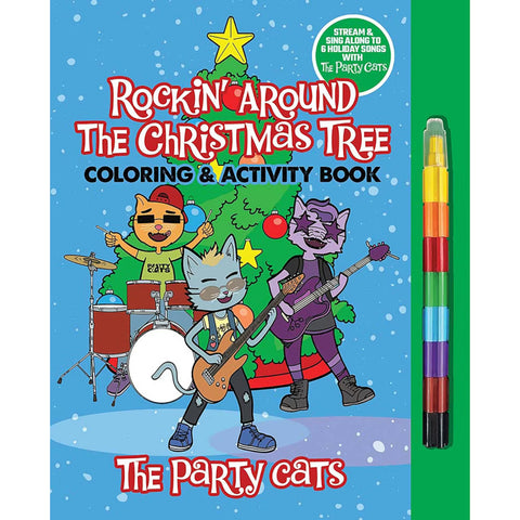 Rockin' Around the Christmas Tree Coloring & Activity Book - The Party Cats