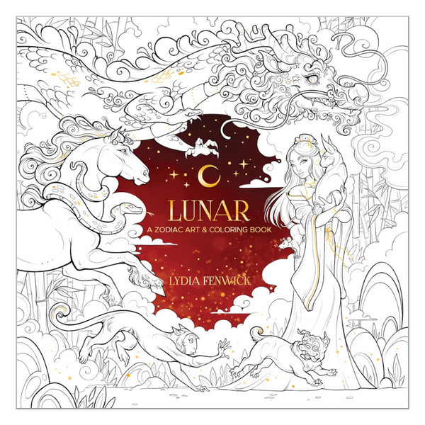 Lunar: A Zodiac Art & Coloring Book by Lydia Fenwick