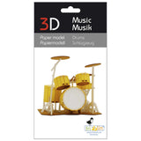 Fridolin 3D Music Paper Model - Drums