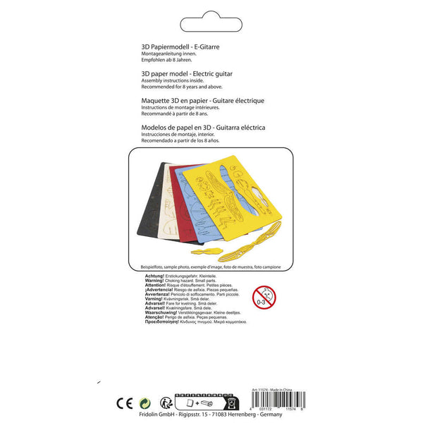 Fridolin 3D Music Paper Model - Electric Guitar