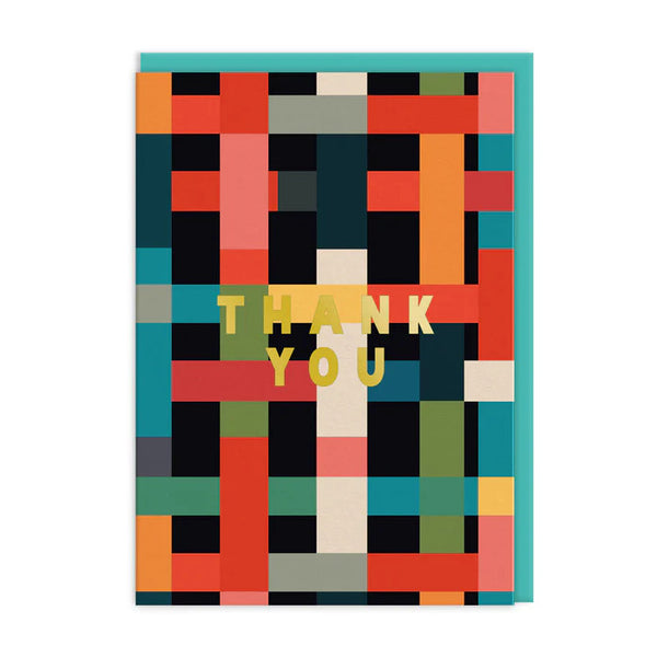 Ohh Deer Thank You Card Set 6pk Kaleido Plaid