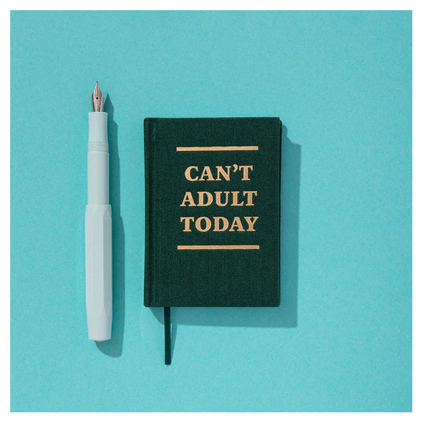 Ohh Deer A7 Fabric Hardcover Notebook, Lined - Can't Adult Today