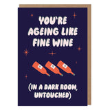 Betiobca Birthday Greeting Card - Aging Like Fine Wine