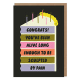 Betiobca Birthday Greeting Card - Sculpted by Pain Cake