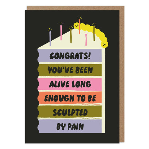 Betiobca Birthday Greeting Card - Sculpted by Pain Cake