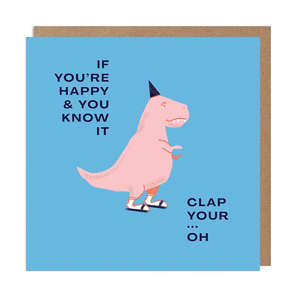 Betiobca Birthday Greeting Card - Dinosaur Clap Your...Oh