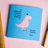 Betiobca Birthday Greeting Card - Dinosaur Clap Your...Oh