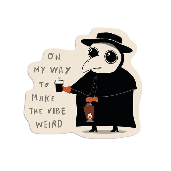 Betiobca Vinyl Sticker - Weird Vibe Plague Doctor