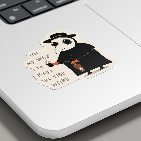 Betiobca Vinyl Sticker - Weird Vibe Plague Doctor