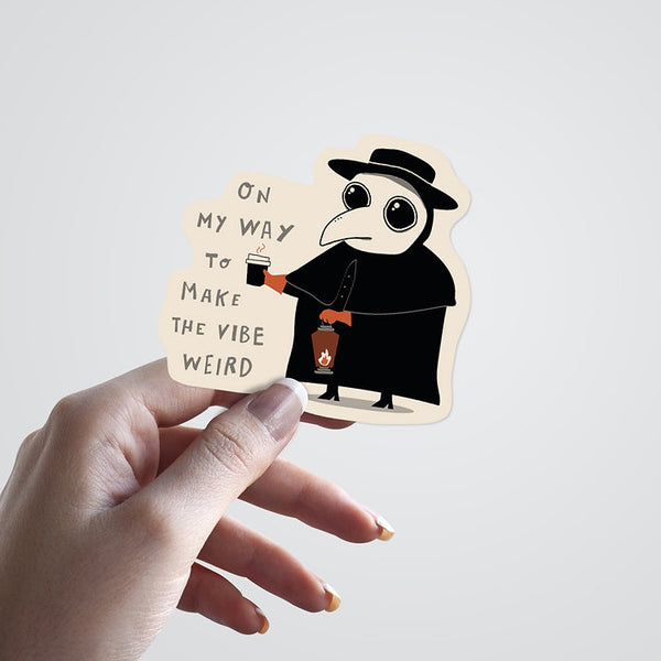 Betiobca Vinyl Sticker - Weird Vibe Plague Doctor