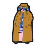 Betiobca Vinyl Sticker - Trenchcoat Raccoons