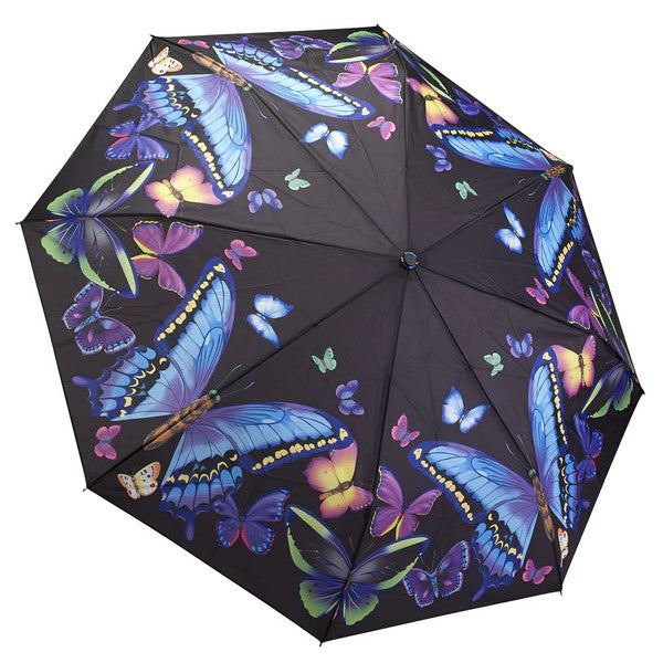 Galleria Folding Umbrella - Moonlight Butterflies