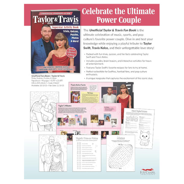 Unofficial Insider's Guide Taylor Swift & Travis Kelce Superstar Activity Book