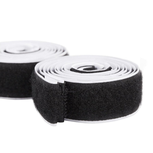 Home Essentials Hook & Loop Fasteners, Self-Adhesive, 26" Black 2pk