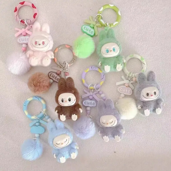 Sinomd Labubu-Inspired Plush Keychain Backpack Clip - Assorted