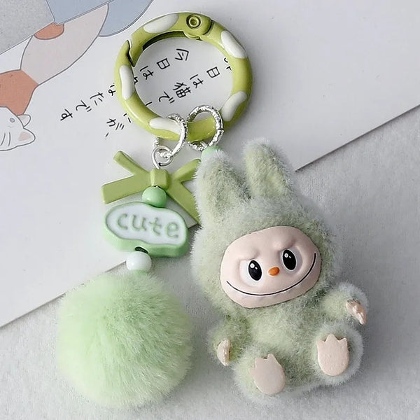 Sinomd Labubu-Inspired Plush Keychain Backpack Clip - Assorted
