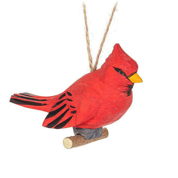 Abbott Hanging Wood Ornament - Cardinal