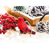 Abbott Hanging Wood Ornament - Cardinal
