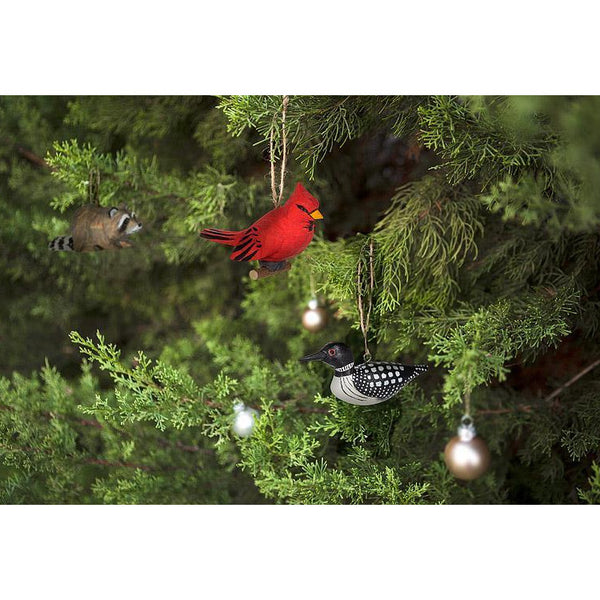Abbott Hanging Wood Ornament - Cardinal