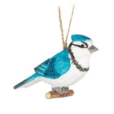 Abbott Hanging Wood Ornament - Blue Jay
