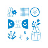 Kori Jirushi Clear Stamp Set 6pk Flowers