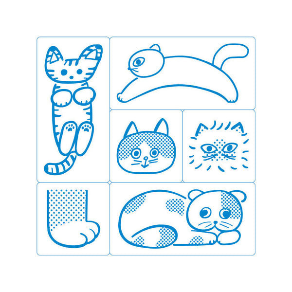 Kori Jirushi Clear Stamp Set 6pk Cats