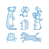 Kori Jirushi Clear Stamp Set 6pk Animals