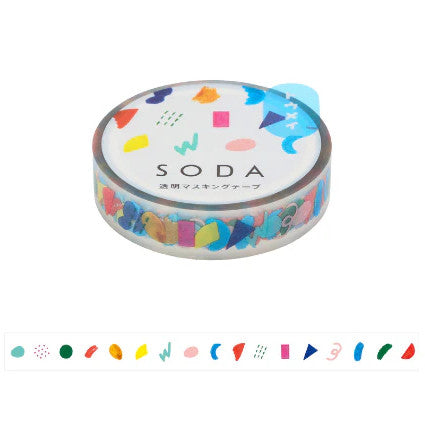 Hitotoki SODA Transparent Masking Tape 10mm Palette