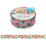 Hitotoki SODA Transparent Masking Tape 15mm Syrup