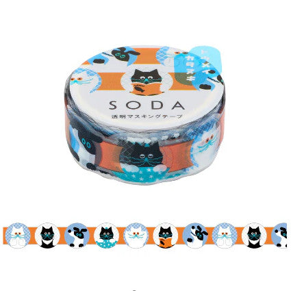 Hitotoki SODA Transparent Masking Tape 15mm Face