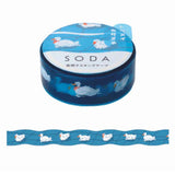 Hitotoki SODA Transparent Masking Tape 15mm Duck Pond