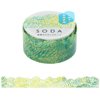 Hitotoki SODA Transparent Masking Tape 20mm Mountains