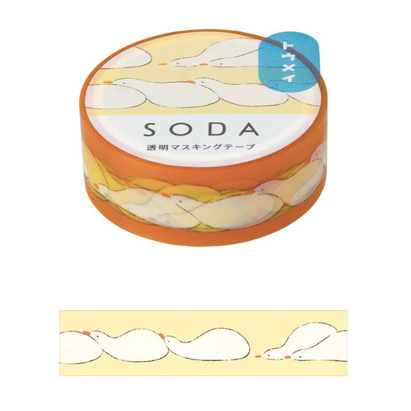 Hitotoki SODA Transparent Masking Tape 15mm Sunbathe