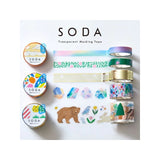 Hitotoki SODA Transparent Masking Tape 10mm Pixel Art