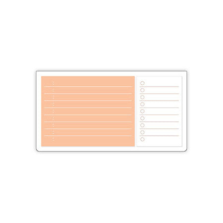 EMILy Sticky Notes Schedule Set 2pk Orange, Lined